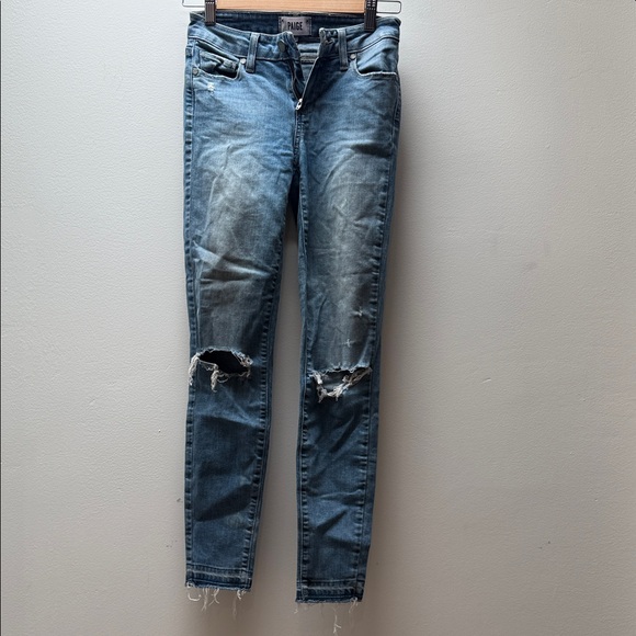 PAIGE Denim - PAIGE Women's Distressed Denim Skinny Jeans